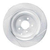 Dynamic Friction 2009-2021 Infiniti FX50 Rear Left Slotted Silver Brake Rotor by Dynamic Friction Company 611-68015L