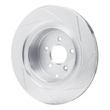 Dynamic Friction 2009-2021 Infiniti FX50 Rear Left Slotted Silver Brake Rotor by Dynamic Friction Company 611-68015L