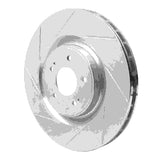 Dynamic Friction 2008-2015 Mitsubishi Lancer Front Left Slotted Silver Brake Rotor by Dynamic Friction Company 611-72043L