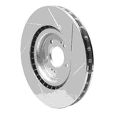 Dynamic Friction 2008-2015 Mitsubishi Lancer Front Left Slotted Silver Brake Rotor by Dynamic Friction Company 611-72043L
