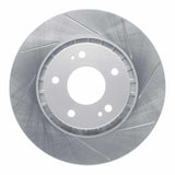 Dynamic Friction 2009-2015 Mitsubishi Lancer Front Right Slotted Silver Brake Rotor by Dynamic Friction Company 611-72044R