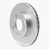 Dynamic Friction 1984-1987 Audi 4000 Quattro Front Left Slotted Silver Brake Rotor by Dynamic Friction Company 611-73005L