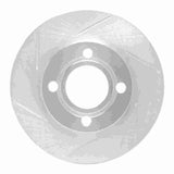Dynamic Friction 1984-1987 Audi 4000 Quattro Front Left Slotted Silver Brake Rotor by Dynamic Friction Company 611-73005L