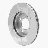 Dynamic Friction 1984-1987 Audi 4000 Quattro Front Left Slotted Silver Brake Rotor by Dynamic Friction Company 611-73005L