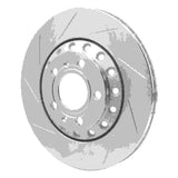 Dynamic Friction 2004-2010 Audi A8 Rear Left Slotted Silver Brake Rotor by Dynamic Friction Company 611-73040L