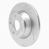 Dynamic Friction 2008-2015 Audi TT Rear Left Slotted Silver Brake Rotor by Dynamic Friction Company 611-73053L