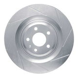 Dynamic Friction 2011-2018 Audi A6 FWD Rear Right Slotted Silver Brake Rotor by Dynamic Friction Company 611-73063R