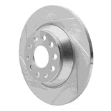 Dynamic Friction 2016-2022 Volkswagen Jetta Sedan Rear Left Slotted Silver Brake Rotor by Dynamic Friction Company 611-73082L