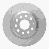 Dynamic Friction 2016-2022 Volkswagen Jetta Sedan Rear Left Slotted Silver Brake Rotor by Dynamic Friction Company 611-73082L