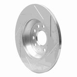 Dynamic Friction 2016-2022 Volkswagen Jetta Sedan Rear Left Slotted Silver Brake Rotor by Dynamic Friction Company 611-73082L