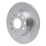 Dynamic Friction 2005-2022 Audi A3 Rear Left Slotted Silver Brake Rotor by Dynamic Friction Company 611-74031L