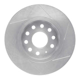 Dynamic Friction 2005-2022 Audi A3 Rear Left Slotted Silver Brake Rotor by Dynamic Friction Company 611-74031L