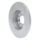Dynamic Friction 2005-2022 Audi A3 Rear Left Slotted Silver Brake Rotor by Dynamic Friction Company 611-74031L