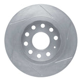 Dynamic Friction 2010-2019 Audi A3 Rear Left Slotted Silver Brake Rotor by Dynamic Friction Company 611-74033L