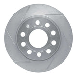 Dynamic Friction 2010-2019 Audi A3 Rear Left Slotted Silver Brake Rotor by Dynamic Friction Company 611-74033L