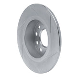 Dynamic Friction 2010-2019 Audi A3 Rear Left Slotted Silver Brake Rotor by Dynamic Friction Company 611-74033L