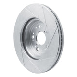 Dynamic Friction 1995-2000 Lexus LS400 Front Left Slotted Silver Brake Rotor by Dynamic Friction Company 611-75008L