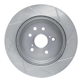 Dynamic Friction 2013-2020 Lexus GS200T Rear Left Slotted Silver Brake Rotor by Dynamic Friction Company 611-75036L