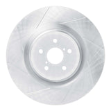 Dynamic Friction 2015-2021 Lexus GS F Left Front Slotted Silver Brake Rotor by Dynamic Friction Company 611-75038D