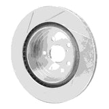 Dynamic Friction 2015-2021 Lexus GS F Rear Right Slotted Silver Brake Rotor by Dynamic Friction Company 611-75039D