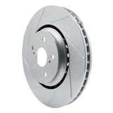 Dynamic Friction 2016-2022 Toyota Avalon Front Left Slotted Silver Brake Rotor by Dynamic Friction Company 611-75043L
