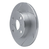 Dynamic Friction 1984-1988 Toyota Corolla Front Left Slotted Silver Brake Rotor by Dynamic Friction Company 611-76022L