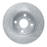 Dynamic Friction 1984-1988 Toyota Corolla Front Left Slotted Silver Brake Rotor by Dynamic Friction Company 611-76022L