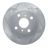 Dynamic Friction 1984-1988 Toyota Corolla Front Left Slotted Silver Brake Rotor by Dynamic Friction Company 611-76022L