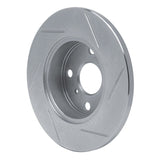 Dynamic Friction 1984-1988 Toyota Corolla Front Left Slotted Silver Brake Rotor by Dynamic Friction Company 611-76022L
