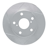 Dynamic Friction 1991-1995 Toyota MR2 Front Left Slotted Silver Brake Rotor by Dynamic Friction Company 611-76047L