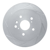 Dynamic Friction 2009-2015 Toyota Venza Rear Left Slotted Silver Brake Rotor by Dynamic Friction Company 611-76086L