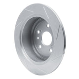 Dynamic Friction 2009-2015 Toyota Venza Rear Left Slotted Silver Brake Rotor by Dynamic Friction Company 611-76086L