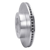 Dynamic Friction 2003-2022 Toyota 4Runner Front Left Slotted Silver Brake Rotor by Dynamic Friction Company 611-76128L