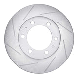 Dynamic Friction 2003-2022 Toyota 4Runner Front Left Slotted Silver Brake Rotor by Dynamic Friction Company 611-76128L