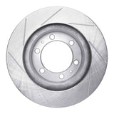 Dynamic Friction 2003-2022 Toyota 4Runner Front Right Slotted Silver Brake Rotor by Dynamic Friction Company 611-76128R