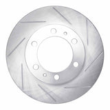 Dynamic Friction 2003-2022 Toyota 4Runner Front Right Slotted Silver Brake Rotor by Dynamic Friction Company 611-76128R