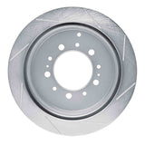 Dynamic Friction 2007-2022 Toyota Land Cruiser Rear Left Slotted Silver Brake Rotor by Dynamic Friction Company 611-76137L