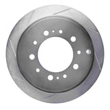 Dynamic Friction 2007-2022 Toyota Land Cruiser Rear Left Slotted Silver Brake Rotor by Dynamic Friction Company 611-76137L