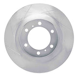 Dynamic Friction 2010-2022 Toyota 4Runner Front Left Slotted Silver Brake Rotor by Dynamic Friction Company 611-76142L