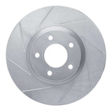 Dynamic Friction 2007-2013 Mazda 3 Front Left Slotted Silver Brake Rotor by Dynamic Friction Company 611-80048L