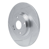 Dynamic Friction 2016-2021 Mazda MX-5 Miata Rear Left Slotted Silver Brake Rotor by Dynamic Friction Company 611-80072L