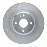 Dynamic Friction 2016-2021 Mazda MX-5 Miata Rear Left Slotted Silver Brake Rotor by Dynamic Friction Company 611-80072L