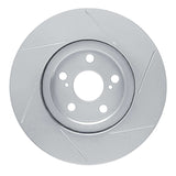 Dynamic Friction 2009-2015 Toyota Corolla (Mexico) Front Left Slotted Silver Brake Rotor by Dynamic Friction Company 611-92009L