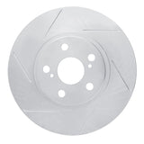 Dynamic Friction 2009-2015 Toyota Corolla (Mexico) Front Left Slotted Silver Brake Rotor by Dynamic Friction Company 611-92009L