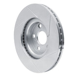 Dynamic Friction 2009-2015 Toyota Corolla (Mexico) Front Left Slotted Silver Brake Rotor by Dynamic Friction Company 611-92009L