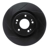 R1 Concepts 09-11 Hyundai Genesis Sedan Front Left Slotted Black Brake Rotor by R1 Concepts RNC-613-03030L