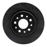 R1 Concepts 14-19 Fiat 500L Rear Right Slotted Black Brake Rotor