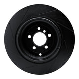 R1 Concepts 03-05 Land Rover Range Rover Rear Right Slotted Black Brake Rotor by R1 Concepts RNC-613-11008R