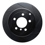 R1 Concepts 03-05 Land Rover Range Rover Rear Right Slotted Black Brake Rotor by R1 Concepts RNC-613-11008R