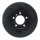 R1 Concepts 90-97 Jaguar Vanden Plas Front Left Slotted Black Brake Rotor